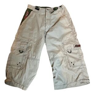 Vintage Rare 90s Kids Paco Baggy Cargo Shorts Size 12 Carpenter Tan